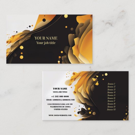 Modèle de carte professionnelle élégant (Devant / Derrière)