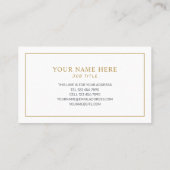 Modèle de carte professionnelle féminine (Dos)