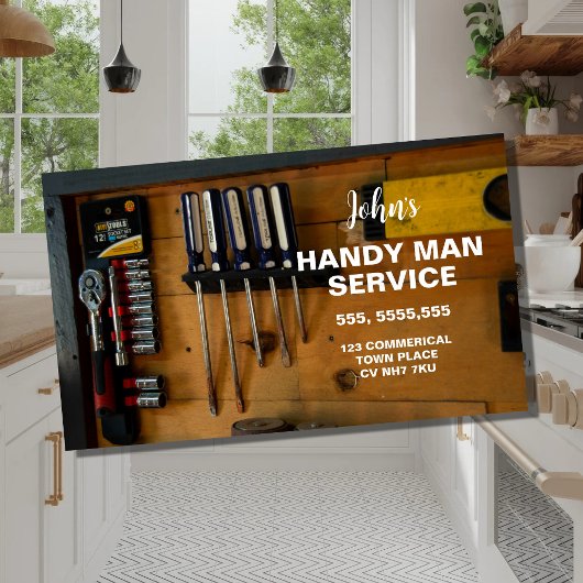 Modèle de carte professionnelle Handman