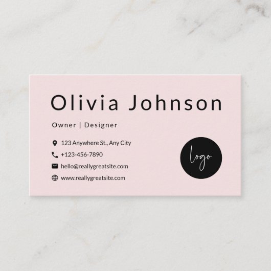 Modèle de carte professionnelle, Imprimable (Devant)