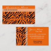 Modèle de carte professionnelle Tiger Print (Devant / Derrière)