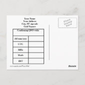 Modèle de carte radio amateur (Dos)