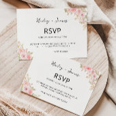 Modèle de carte Rose mariage RSVP