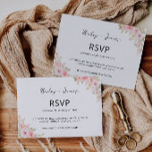 Modèle de carte Rose mariage RSVP