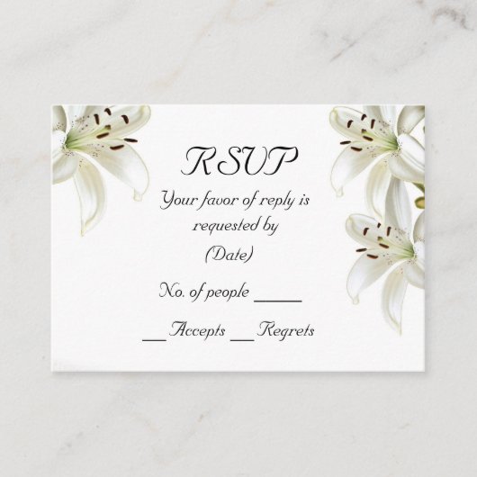 Modèle de carte RSVP (Devant)