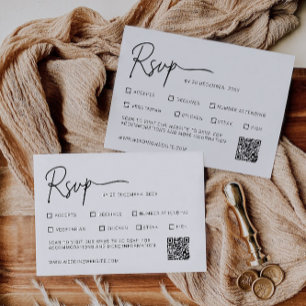 Modèle de carte RSVP de mariage