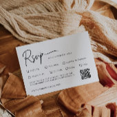 Modèle de carte RSVP de mariage