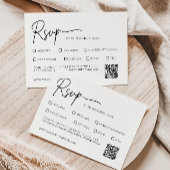 Modèle de carte RSVP de mariage