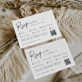 Modèle de carte RSVP de mariage