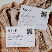 Modèle de carte RSVP de mariage