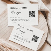 Modèle de carte RSVP de mariage minimaliste