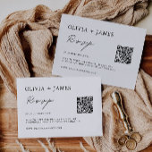 Modèle de carte RSVP de mariage minimaliste