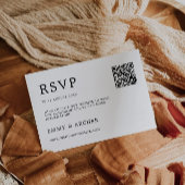 Modèle de carte RSVP de mariage minimaliste
