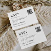 Modèle de carte RSVP de mariage minimaliste