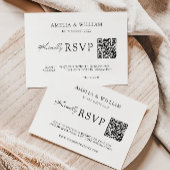 Modèle de carte RSVP de mariage minimaliste