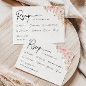Modèle de carte RSVP de mariage rose
