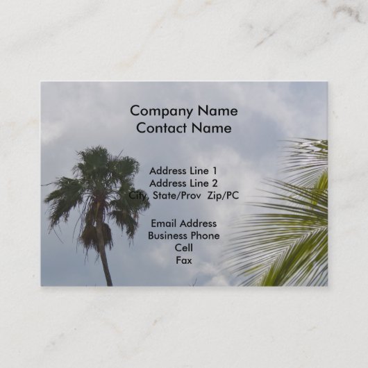 Modèle de carte tropicale (Devant)