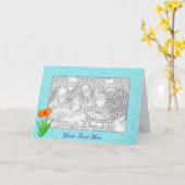 Modèle de carte - Tulipes de printemps (Fleur jaune)