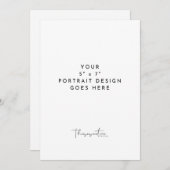 Modèle de carte verticale 5 x 7" pour impression d (Devant / Derrière)