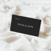 Modèle de cartes de Mariage noir