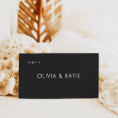 Modèle de cartes de Mariage noir