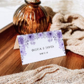 Modèle de cartes de Mariage violet