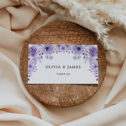 Modèle de cartes de Mariage violet