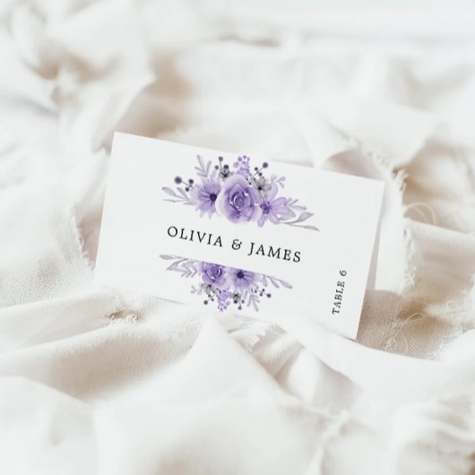 Modèle de cartes de Mariage violet
