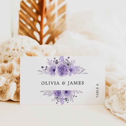 Modèle de cartes de Mariage violet