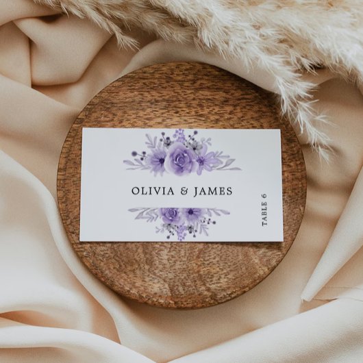 Modèle de cartes de Mariage violet