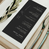 Modèle de cartes de menu Mariage noir