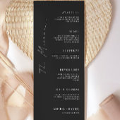 Modèle de cartes de menu Mariage noir