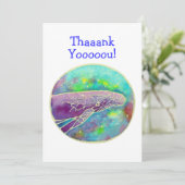 Modèle de cartes de Merci d'art de baleine de (Debout devant)