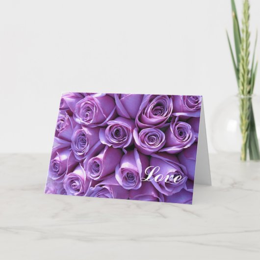 Modèle de cartes de notes de Mariage Rose violet (Devant)