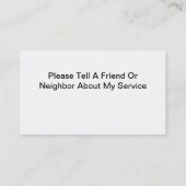 Modèle de cartes de paysage simples (Dos)