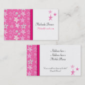 MODÈLE DE CARTES DE PROFIL DESIGNER STAR (Devant / Derrière)