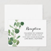 Modèle de Cartes de Réception de Mariage avec Verd (Devant / Derrière)