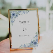 Modèle de cartes de table Mariage bleu