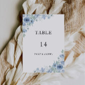 Modèle de cartes de table Mariage bleu