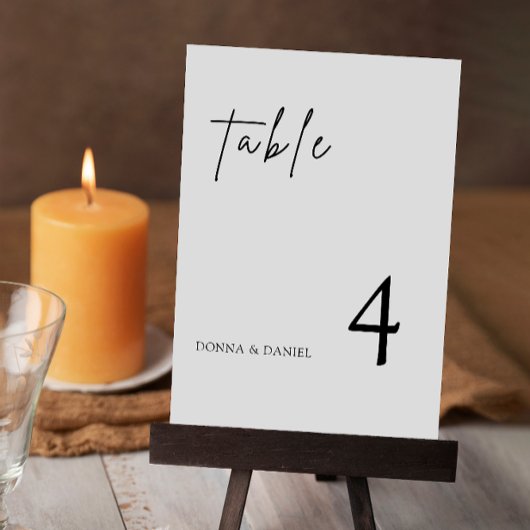 Modèle de cartes de table Mariage moderne