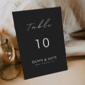 Modèle de cartes de table Mariage noir