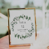 Modèle de cartes de table mariage vertes