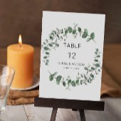 Modèle de cartes de table mariage vertes