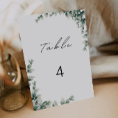 Modèle de cartes de table mariage vertes