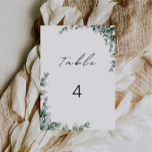 Modèle de cartes de table mariage vertes