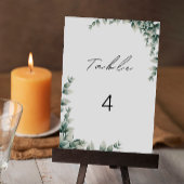 Modèle de cartes de table mariage vertes