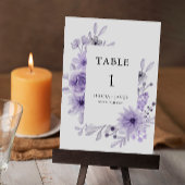 Modèle de cartes de table Mariage violet