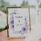 Modèle de cartes de table Mariage violet
