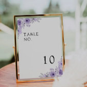 Modèle de cartes de table Mariage violet
