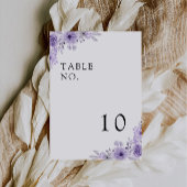 Modèle de cartes de table Mariage violet